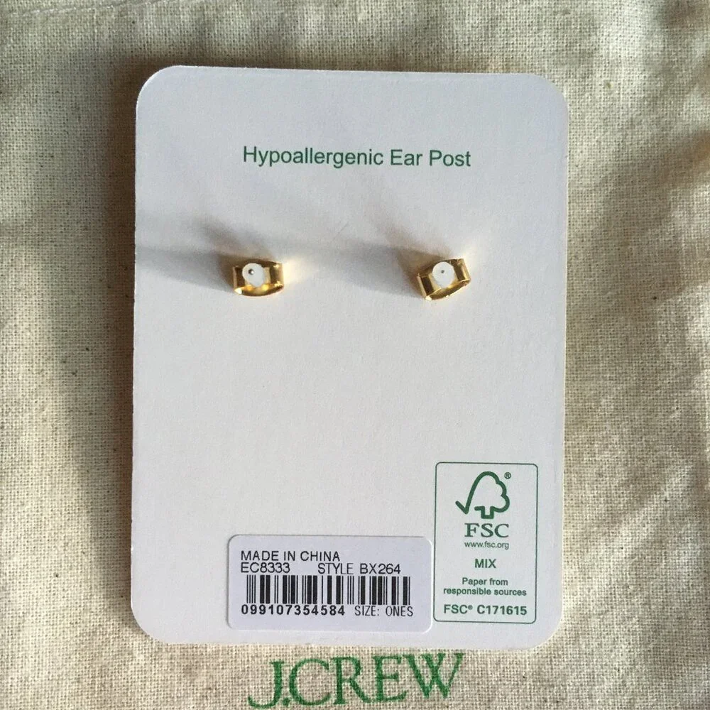 J. Crew square gem earrings NWT